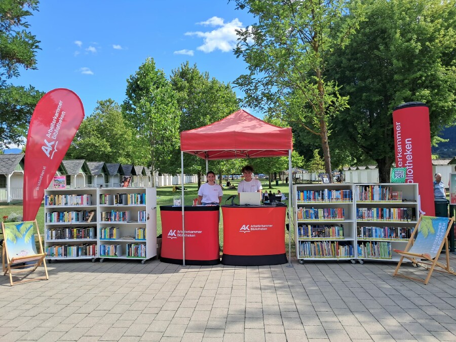 Bücherinsel im Strandbad Klagenfurt