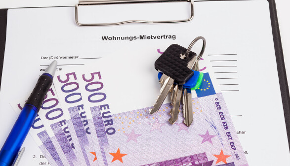 Mietvertrag, Sch&uuml;ssel und Geld