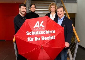 v.l.: Maximilian Turrini, Susanne Ki&szlig;linger, Irene Hochstetter-Lackner, G&uuml;nther Goach