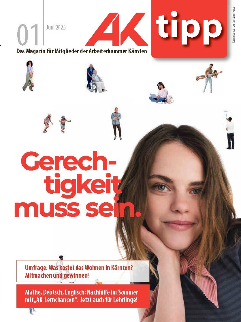 AK tipp vom Juni 2025  Das Magazin für Mitglieder der Arbeiterkammer Kärnten